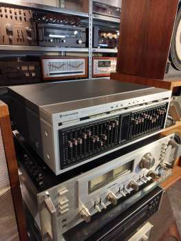 Trio Kenwood GE-1000 Profi Equalizer 2 x 12 beleuchtete Regler in silber Japan 1989